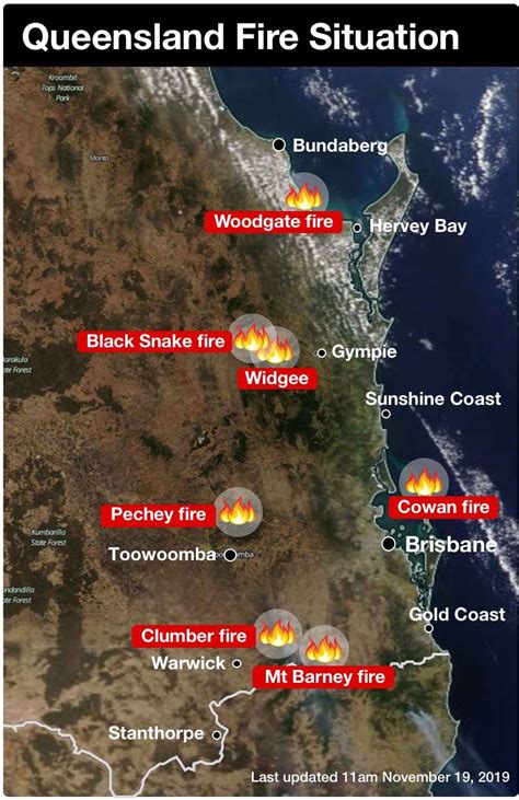 Map Of Queensland Fires Today