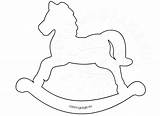 Printable Rocking Horse Template – Coloring Page sketch template