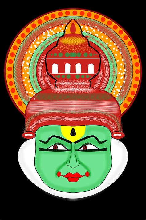 Kathakali Pacha Vesham Painting by Pratyasha Nithin - Fine Art America