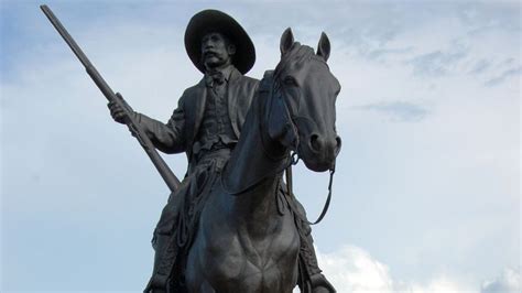 A statue of U.S. Deputy Marshal Bass Reeves in Fort Smith, Arkansas. (Credit: Jeannie Nuss/AP ...