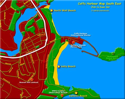 SE Coffs Harbour Map, Northern NSW