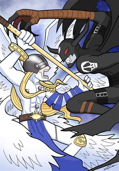 Angemon vs Devimon by SandikaRakhim on DeviantArt