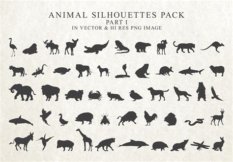 Animal SVG, Animals Silhouette SVG Cut Files, Animal Clipart, Animal ...