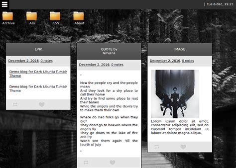 Dark Ubuntu Tumblr Theme | Tumblr