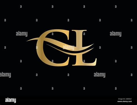 Initial CL letter linked logo vector template. Swoosh letter CL logo ...