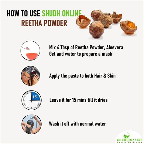 Shudh Online Reetha Powder (Aritha) - Hair Growth, Skin care, Eating