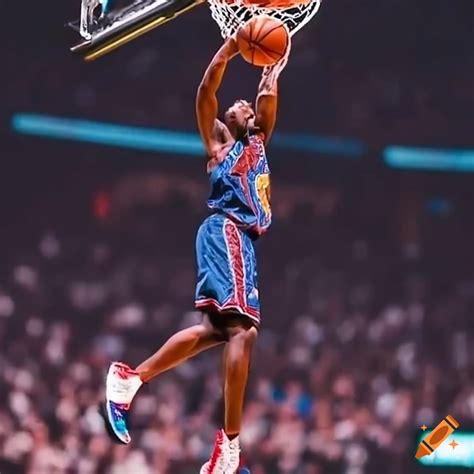 Michael jordan dunking in space jam on Craiyon