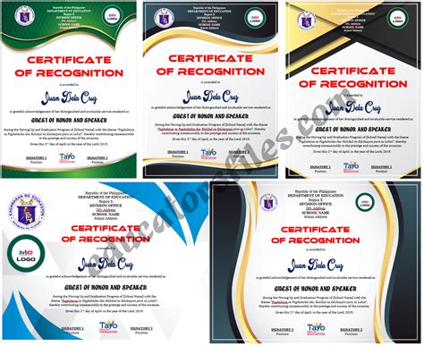 Certificate Of Recognition Deped Download for free editable certificate ...