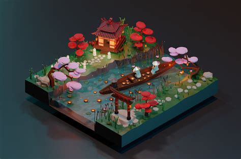 ArtStation - Japanese diorama