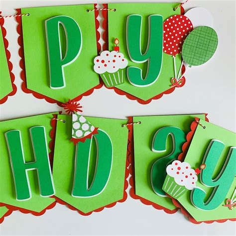 Christmas Birthday Banner, Happy Birthday Banner, Christmas Birthday Decorations, Merry Birthday ...