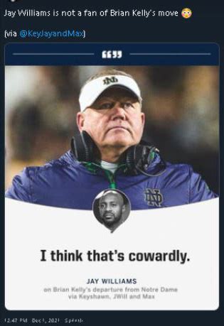 Jay Williams calls out ESPN over his Brian Kelly quote