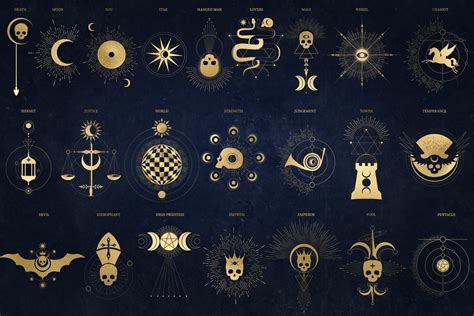 Celestial Tarot Illustrations (758951) | Illustrations | Design Bundles