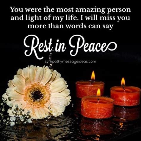 46 Touching Rest in Peace Quotes with Images - Sympathy Card Messages