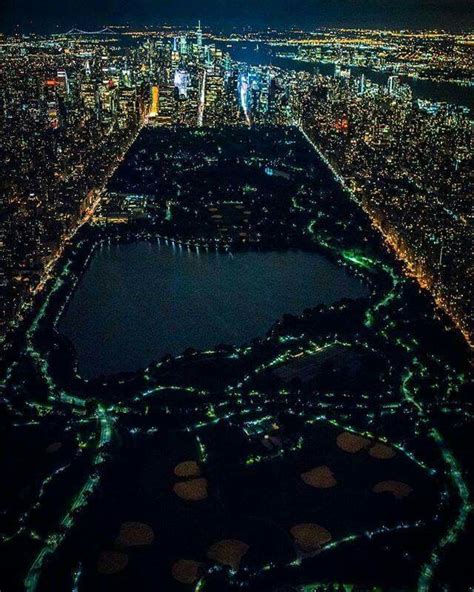 A stunning aerial view of Central Park at night. Discover more NYC ...