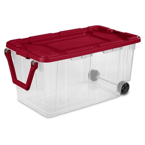 Sterilite 160 Qt. Wheeled Storage Box Infra Red Case of 2 - Walmart.com - Walmart.com