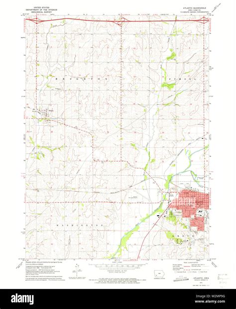 Map of atlantic iowa Cut Out Stock Images & Pictures - Alamy