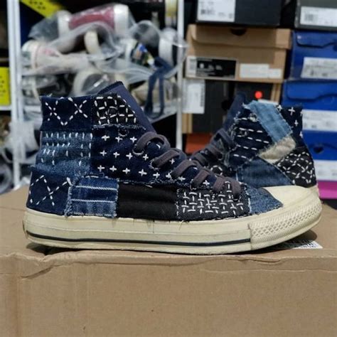 SOLD OUT !!! " Converse CT hi x Margareth Howell " (Custom patchwork) - size | Denim shoes ...