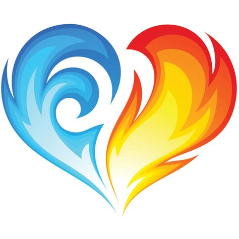 Fire and Ice Heart | Symbols & Emoticons