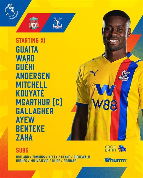 Crystal Palace lineup : r/LiverpoolFC