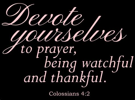 Colossians 4:2 Devote yourselves to prayer, beingâ ¦ Vinyl Decal Sticker Quote - Large - Blush ...