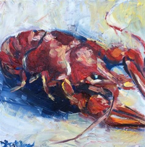 Crawfish painting 2- April Challenge Day 10 - Denise Hopkins Fine Art