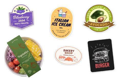 Custom Food Labels Stickers - Fast & Free Shipping - Vinyl Status