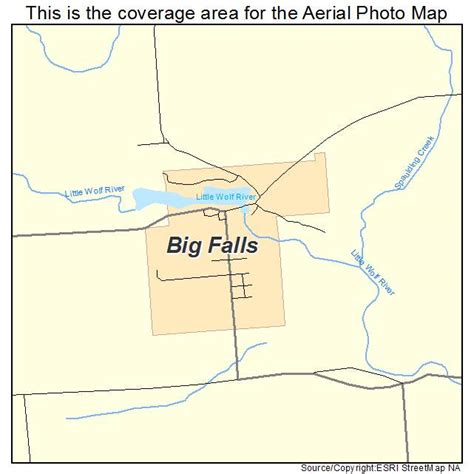 Aerial Photography Map of Big Falls, WI Wisconsin