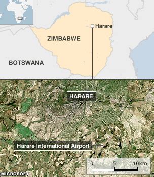 Plane accident scare at Zimbabwe's Harare airport - BBC News