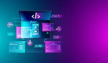 Premium Vector | Web development and programming on laptop and smartphone