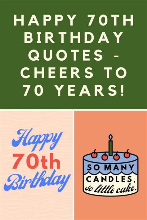 Happy 70th Birthday Quotes - Cheers to 70 Years! - Darling Quote