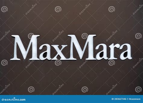 Commercial Sign and Logo of a Max Mara Store in the Champs-Elysees District of Paris, France ...