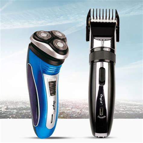Rechargeable Electric Shaver 3D Triple Floating Blade Heads Shaving Razors+Hair Clipper Trimmer ...