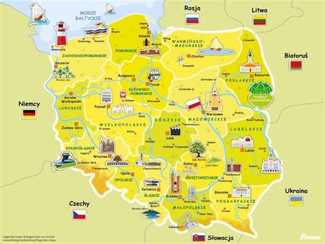 mapsontheweb:“Popular landmarks of Poland.” | Map, Poland, Learning ...