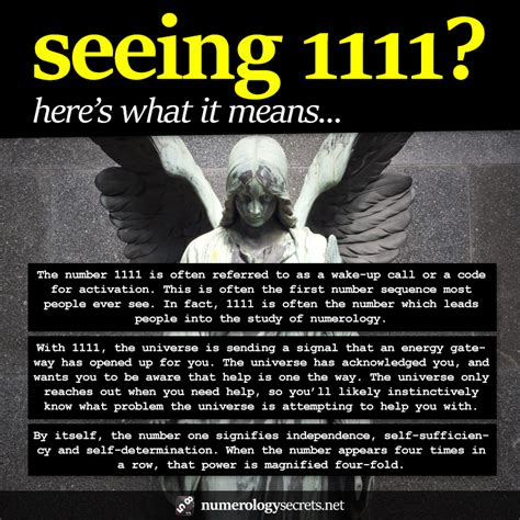 Meanings behind angel number 1111... http://numerologysecrets.net ...