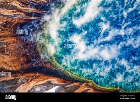 Aerial photos, aerial images of Yellowstone National Park Stock Photo - Alamy