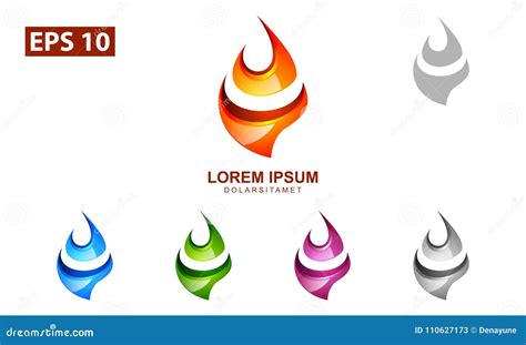 3D Fire Flame Vector Logo Design Stock Vector - Illustration of nature, light: 110627173