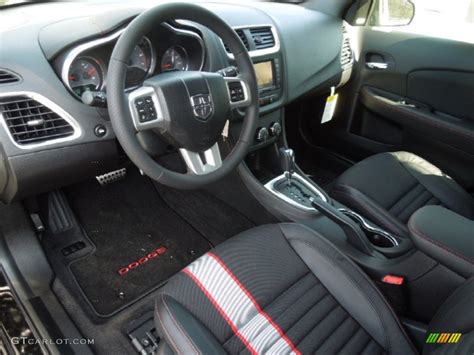 Black/Silver/Red Interior 2012 Dodge Avenger R/T Photo #62837733 ...