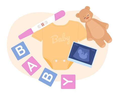 Baby ultrasound announcement flat concept vector spot illustration ...