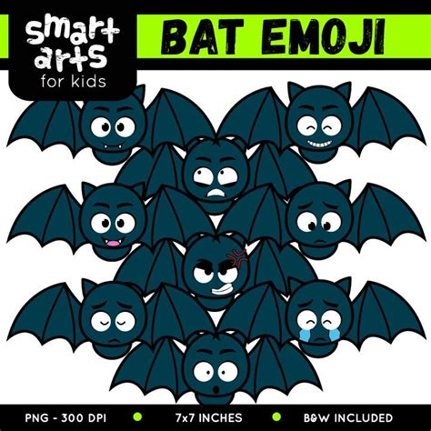 Bat Emoji Clip Art - Educational Clip Arts and Bible Stories