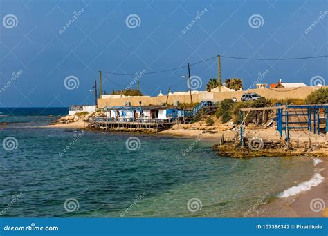 Beach Tyre Sur South Lebanon Stock Photo - Image of architecture, south ...