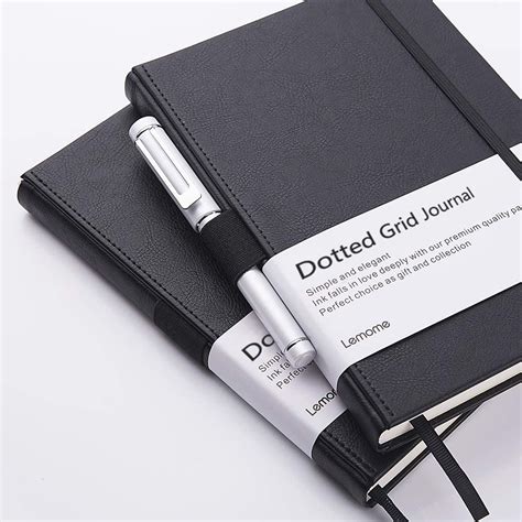 Dotted Journal/Dotted Notebook – Lemome A5 Hardcover Dot Notebook with Pen Loop – Premium Thick ...