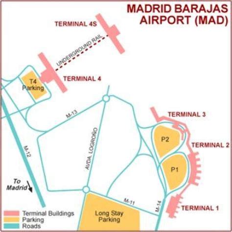 Madrid terminal map - Madrid airport terminal map (Spain)