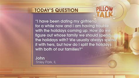 Pillow Talk: Splitting the holidays - ABC7 Chicago