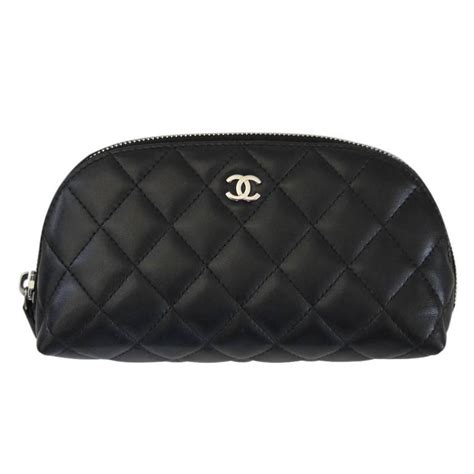 Chanel Lambskin Black Quilted SHW Small MakeUp Case No. 16 at 1stDibs | chanel quilted makeup ...