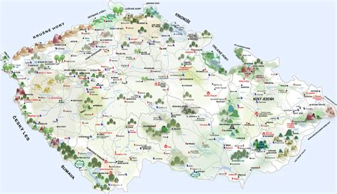 Czech castles map - Castles in Czech republic map (Eastern Europe - Europe)