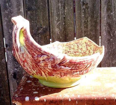 Vintage McCoy Pottery Leaf Bowl | Etsy