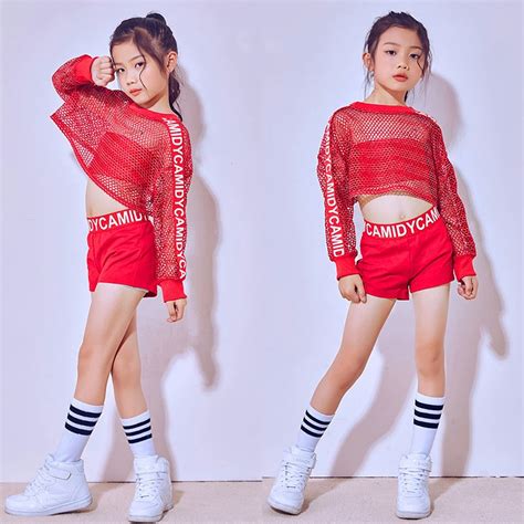 Fashion Children modern Jazz Dance Clothing Boys Girls Street Dance Hip Hop Dance Costumes Kids ...