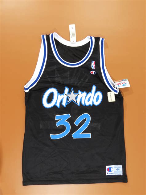 NWT 90s Orlando Magic SHAQ Champion Jersey Large - 5 Star Vintage