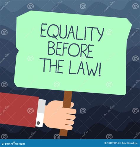 Text Sign Showing Equality before the Law. Conceptual Photo Justice ...