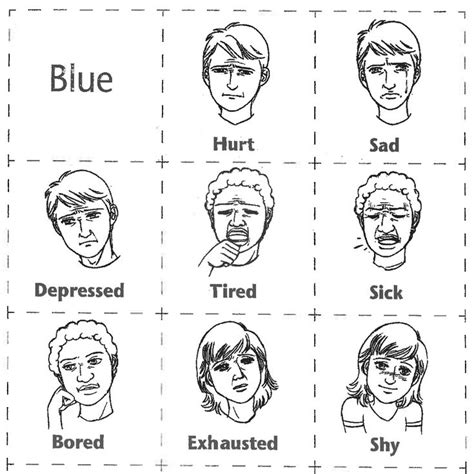 Blue Zone Examples | Zones of regulation, Facial expressions, Asd ...